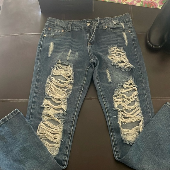 TRACTOR JEANS SIZE 9 Distressed - Picture 1 of 6